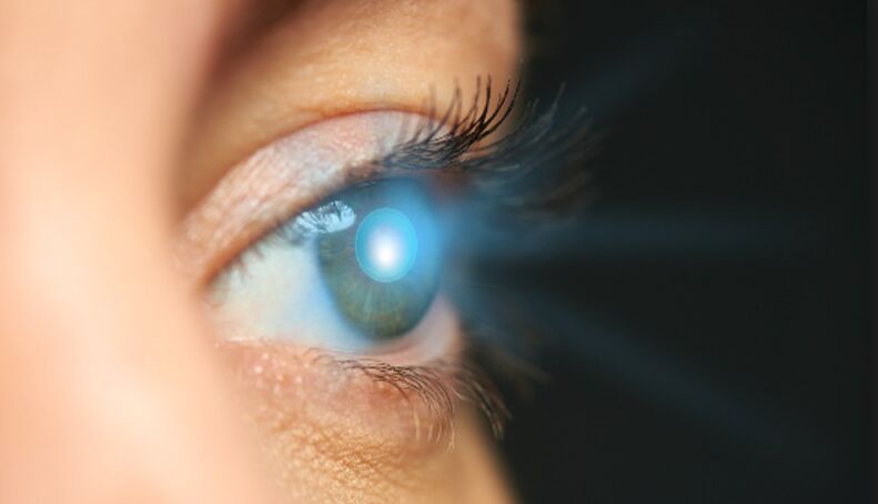 rejuvenation of the skin around the eyes with a laser