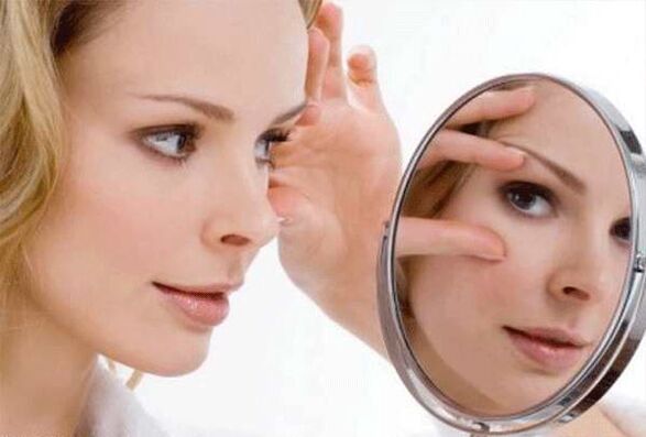 rejuvenation of the skin around the eyes of a woman